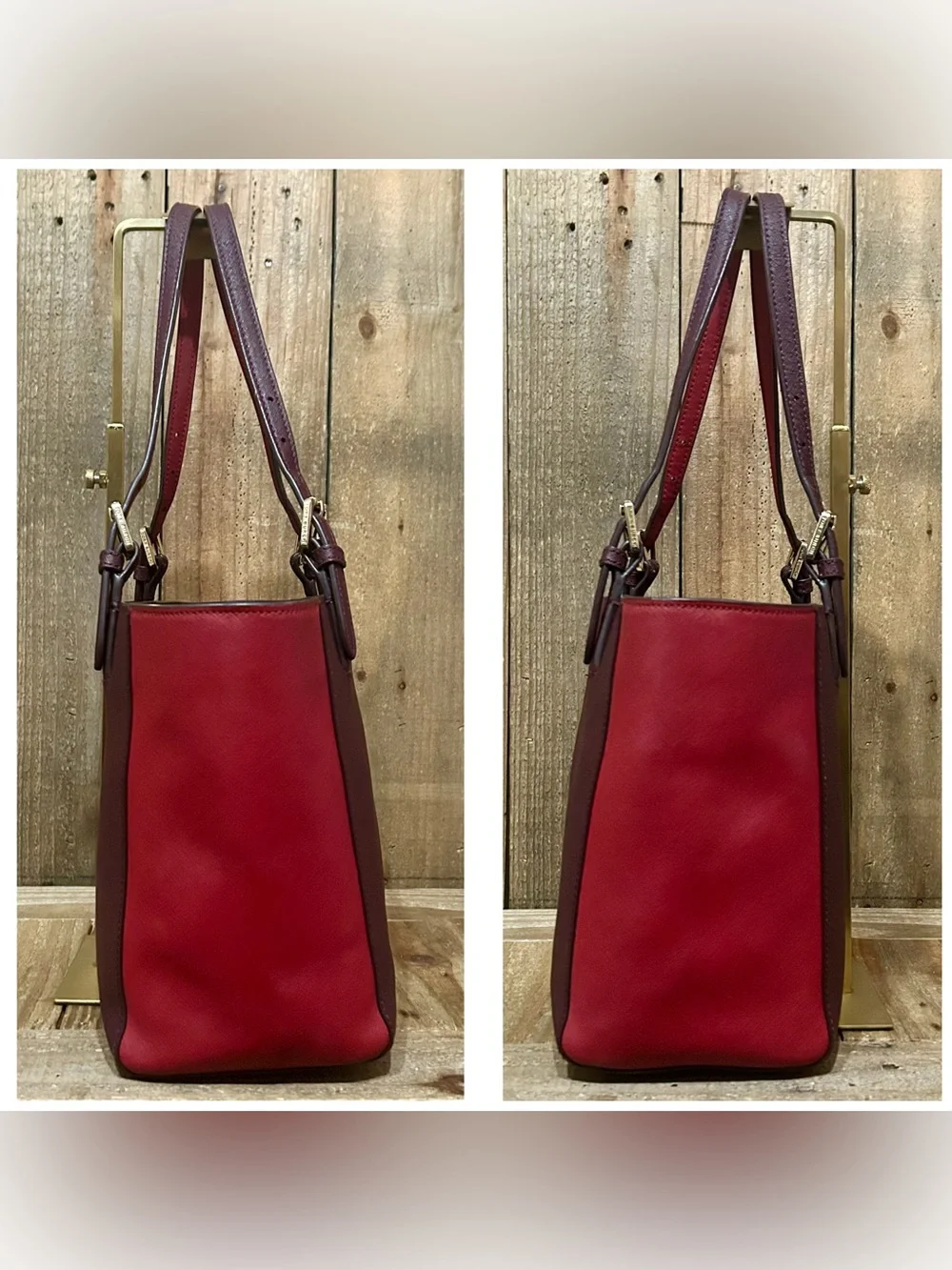 Tory Burch. York Leather Buckle Tote with Free Bag Scarf, Dust Bag & Bag Charm. - Picture 8 of 16